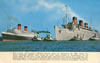 The two Queens passing in Southampton. September 1946